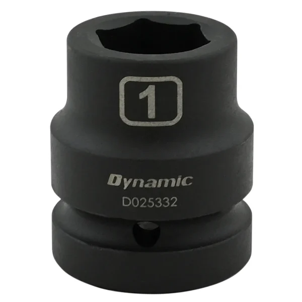 Dynamic Tools 1” X 1″ Drive, 6 Point Standard Length, Impact Socket (D025332)