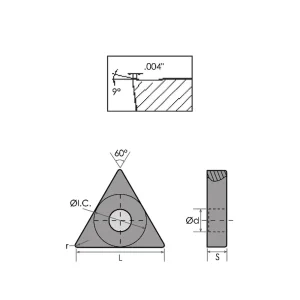 HHIP TNMG-432-DM BLACK DIAMOND COATED CARBIDE INSERT (6036-1432) - view 4