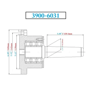 HHIP MT5 X 160MM REVOLVING TAILSTOCK FOR 6″ PLAIN BACK CHUCKS (3900-6031) - view 4