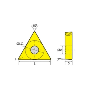 HHIP TCMT-32.52 TiN COATED C-6 CARBIDE INSERT (6004-9032) - view 2