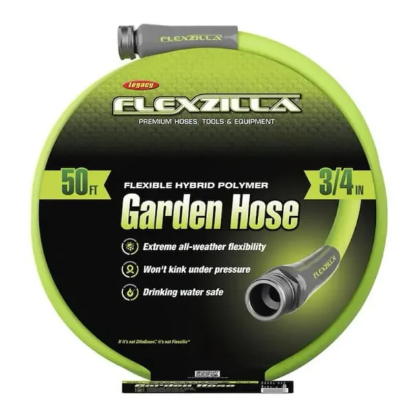 Legacy Manufacturing Flexzilla Garden Hose 3/4″ X 50′ (HFZG650YW)