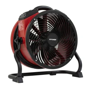 XPOWER Sealed Motor Axial Fan with 360-Degree Rotation (1/4 HP) (X-39AR-Red)