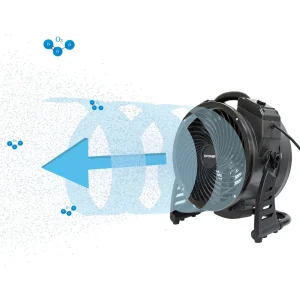 XPOWER Axial Air Mover with Ozone Generator and 360-Degree Stand (M-27) - view 2