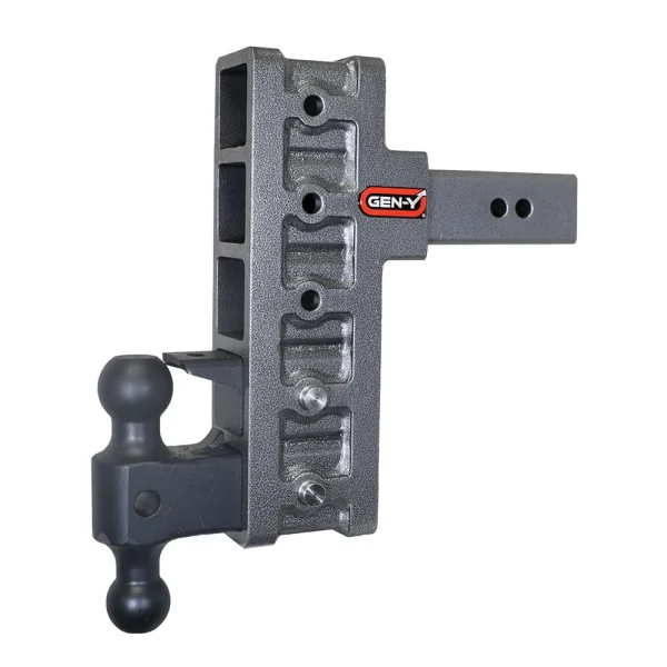 Gen-Y Hitch MEGA-DUTY 2.5″ Offset Shank 3″ Rise, 9″ Drop 3K TW 21K Hitch & GH-061 Dual-Ball & GH-062 Pintle Lock (GH-...