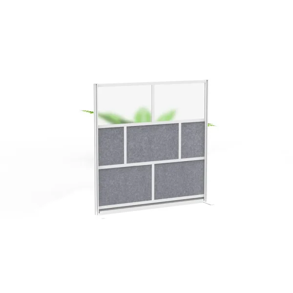 Luxor Workspaces Modular Room Divider Wall, 70″X70″ Starter Wall (MW-7070-FCG)