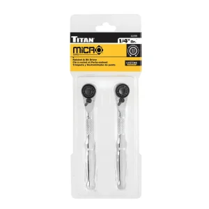 Titan Tools 2-Piece 1/4 In. Drive Micro Ratchet And Ratcheting Bit Driver Sets (11335) - view 2