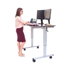 Luxor Workspaces Luxor/H Crank Adjustable Standup Desk – 47.25 (STANDUP-CF48-DW)
