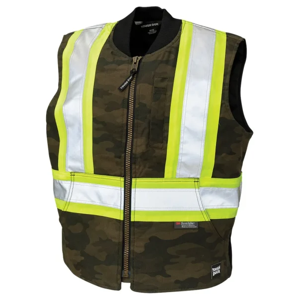 Tough Duck Men’s Camo Flex Duck Safety Vest with Reflective Trim (SV081)