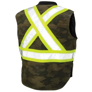 Tough Duck Men’s Camo Flex Duck Safety Vest with Reflective Trim (SV081) - view 2