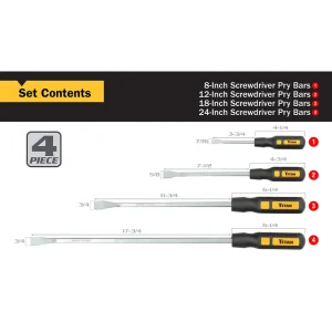 Titan Tools 4 pc. Pry Bar Set (17102) - view 2