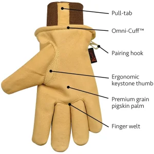 Kinco 94HK-KM Lined Premium Grain & Suede Pigskin Driver With Knit Wrist - view 3