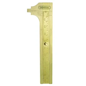 General Tools 4 In. Brass Pocket Slide Caliper (133ME)