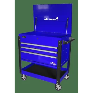Homak 43″ Big Dawg 3-Drawer Service Cart, Blue (BL06043030)