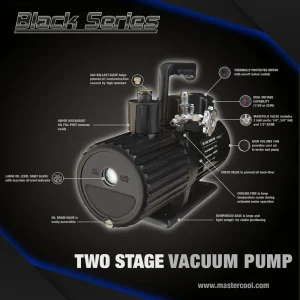 Mastercool Black Series 12 CFM Vacuum Pump Two Stage (90612-2V-110-BL) - view 2