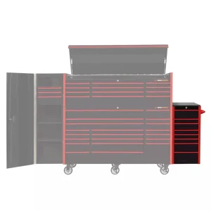 Extreme Tools Black w/ Chrome 19″ 8-Drawer Side Boxes (GW192508SBBKC)