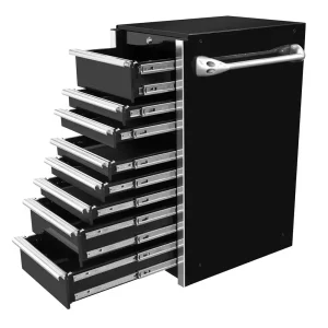 Extreme Tools Black w/ Chrome 19″ 8-Drawer Side Boxes (GW192508SBBKC) - view 2