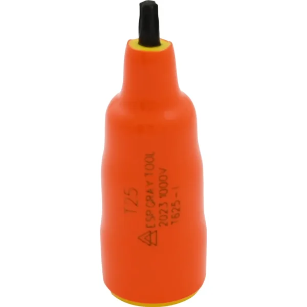 Gray Tools T25 X 3/8″ Drive Standard Length Torx Head, 1000V Insulated Socket (T625-I)
