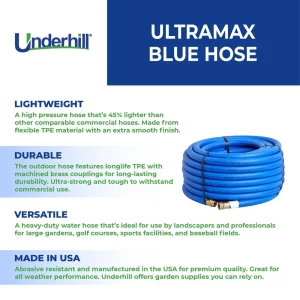 Underhill Ultramax Commercial Garden Water Hose 100 Ft, Lightweight (H75-100B) - view 3