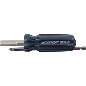 Picquic Sixpac Plus 7 Bit Multi-Bit Screwdriver, Bulk, Black (88101B) - view 3