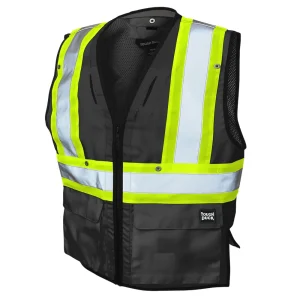 Tough Duck Men’s Poly Twill Harness Compatible Safety Vest (SV091)