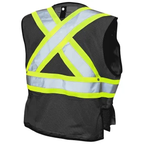 Tough Duck Men’s Poly Twill Harness Compatible Safety Vest (SV091) - view 2