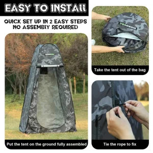 Rhino USA Popup Privacy Tent – Camo (CA-PT2X6-CAMO) - view 4