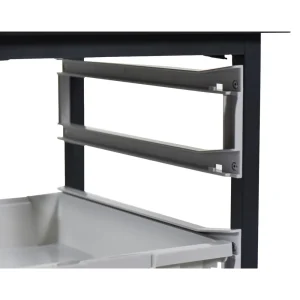 Luxor Workspaces Mobile Bin Storage Unit, 8 Small/4 Large Bins (MBS-DR-8L-CL) - view 4