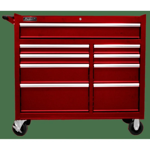 Homak 41″ SE Series 9-Drawer Roller Cabinet – Red (RD04041097)