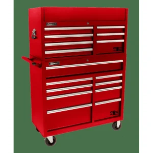 Homak 41″ SE Series 9-Drawer Roller Cabinet – Red (RD04041097) - view 2