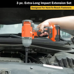 Titan Tools 3 pc. 1/2 in. Drive Extra-Long Impact Extension Set (42173) - view 4