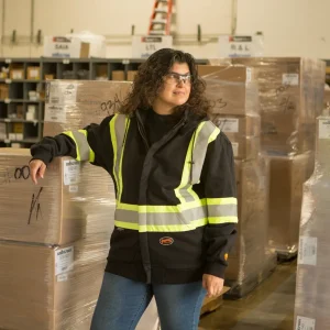 Pioneer Safety Hi-Vis Black Cotton Safety Hoodie 4XL (V2570470U-4XL) - view 4