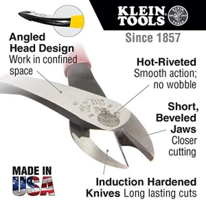 Klein D2000-48 Pliers, Linemans Diagonal Cutting Pliers w/High Leverage Design - view 2