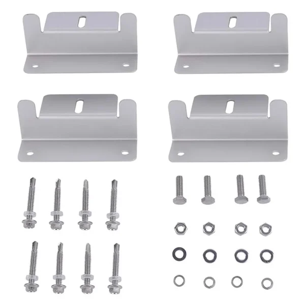 AIMS Power 4-Piece Aluminum Bracket for Solar Panel Mounting (PV-ALBRACKET)