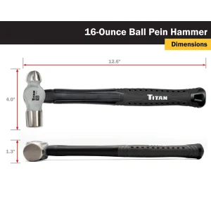 Titan Tools 16 oz. Ball Pein Hammer (63316) - view 3