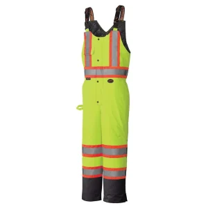 Pioneer Safety High Visibility Waterproof Windproof Bib Pant, Yellow XXL (V1120661U-2XL)
