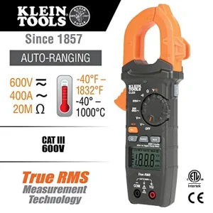 Klein Tools CL220 Digital Clamp Meter, Auto-Ranging 400 Amp AC, AC/DC Voltage - view 2