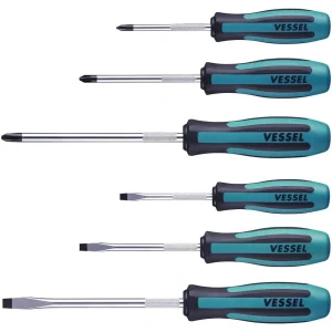 Vessel MEGADORA JAWSFIT Screwdriver 6 Pc Set (9006PB)