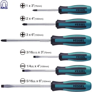 Vessel MEGADORA JAWSFIT Screwdriver 6 Pc Set (9006PB) - view 2