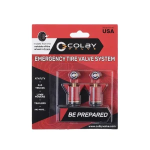 LockNLube Colby Valve Emergency Tire Valve System (2 Red) (CV-EV1)