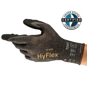 HyFlex Oil & Cut Resistant Knit Gloves With Nitrile Foam Palm Coating (11931070) - view 2