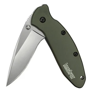 Kershaw 1620OL Scallion, Olive Drab Pocket Knife; 2.4 Bead-Blasted 420HC Blade