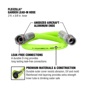 Flexzilla Garden Lead-In Hose 5/8″ x 3′ with 3/4″ GHT (HFZG503YW) - view 2
