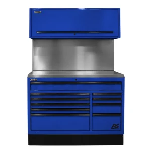 Homak 54″ CTS Set with Solid Back Splash, Blue (BLCTS54001)