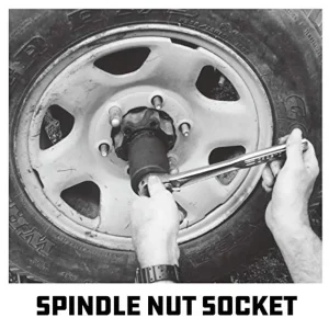 Powerbuilt 648473 Spindle Nut Socket, 4 Lug, 2-3/8 Inch Outer Diameter - view 3