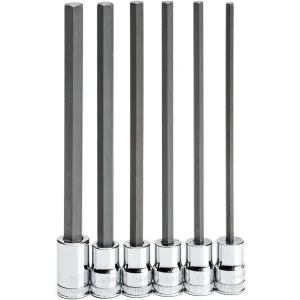 Gearwrench 82554 6 Pc. 3/8″ Drive Long Length Hex Bit Metric Socket Set - view 3