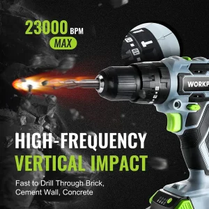 WORKPRO 20V Max Cordless Drill Driver Set, Electric Power Impact Drill Tool with 102 Pieces Accessor - view 3
