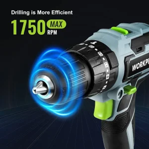 WORKPRO 20V Max Cordless Drill Driver Set, Electric Power Impact Drill Tool with 102 Pieces Accessor - view 4