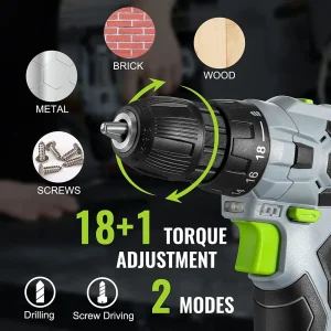 WORKPRO 61 Pcs 12V Cordless Drill and Home Tool Kit, 14-inch Storage Bag Included - view 4