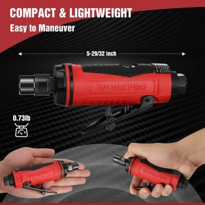 WORKPRO Air Die Grinder, 1/4-Inch Pneumatic Straight Die Grinder, 25000RPM, Air-Powered Die Grinder  - view 3