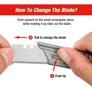 WORKPRO Quick Change Folding Pocket Utility Knife Mini Stainless Steel Folding Knife with Belt Clip - view 4